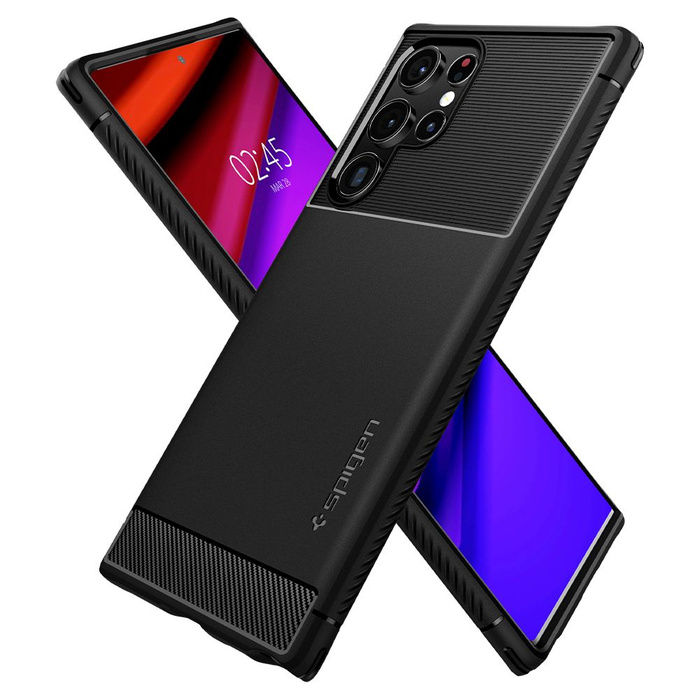 ETUI SPIGEN S22 ULTRA Rugged Armor Matte Black Case
