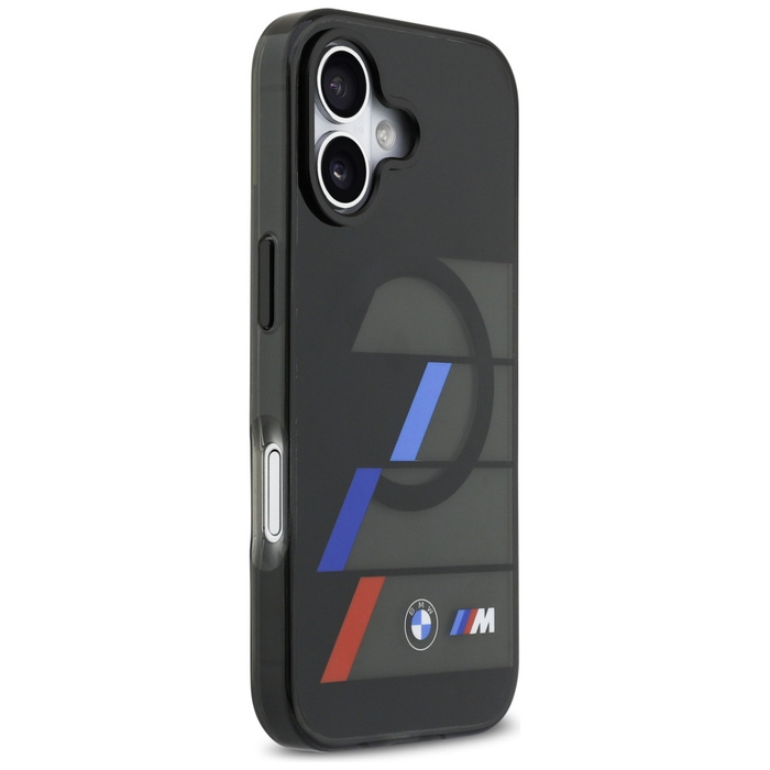 Etui BMW M IML Metal Buttons Tricolor    Lines MagSafe do iPhone 17 czarny