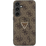 Etui Guess GUHCS24LPGS4TDW Samsung Galaxy S24 Ultra S928 brązowy/brown hardcase Grip Stand 4G Triangle Strass Case