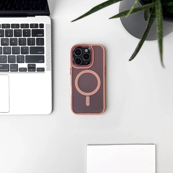 Etui brokatowe Glitter Case z MagSafe na Samsung Galaxy A16 5G - różowe