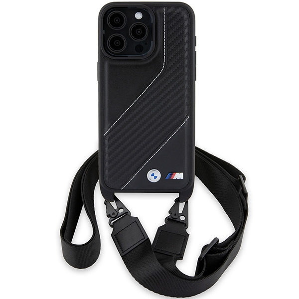 Etui Bmw Bmhcp15x23pscck Iphone 15 Pro Max 6.7" Czarny/black Hardcase M Edition Carbon Stripe & Strap Case