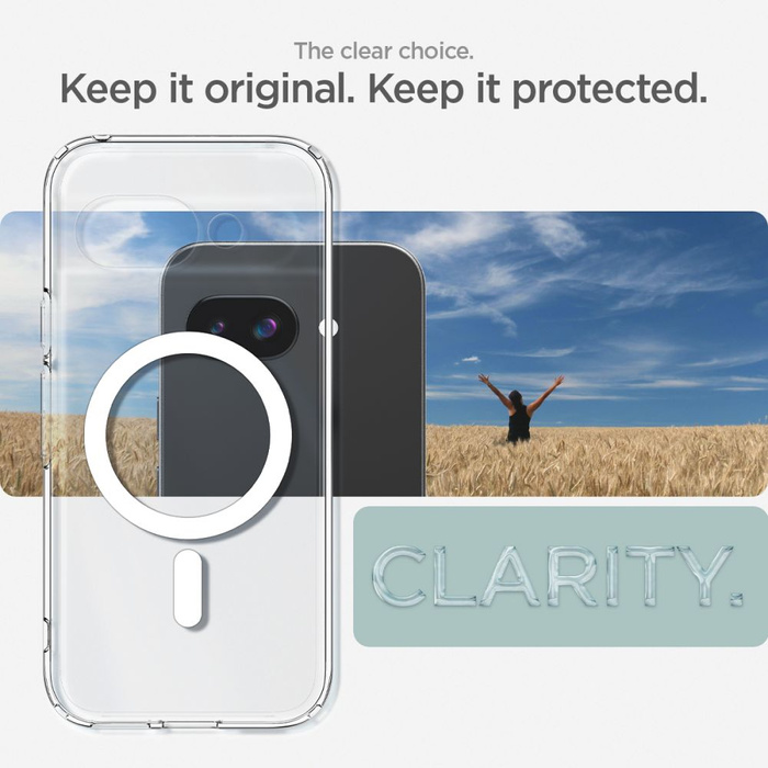 ETUI SPIGEN GOOGLE PIXEL 9A ULTRA HYBRID MAG MAGSAFE CLEAR/WHITE