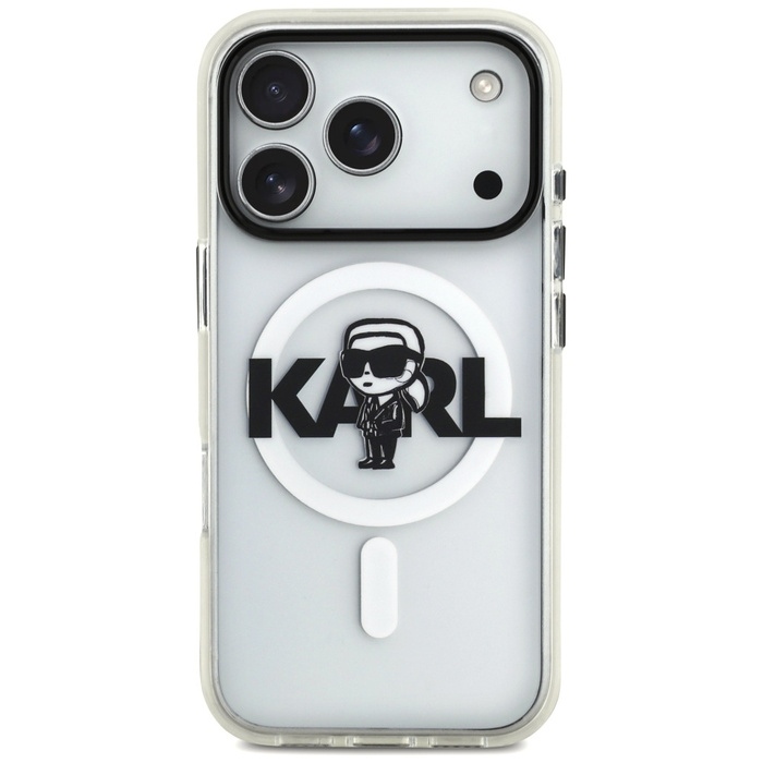 Etui Karl Lagerfeld IML Karl Sketch Logo MagSafe do iPhone 17 Pro przezroczysty