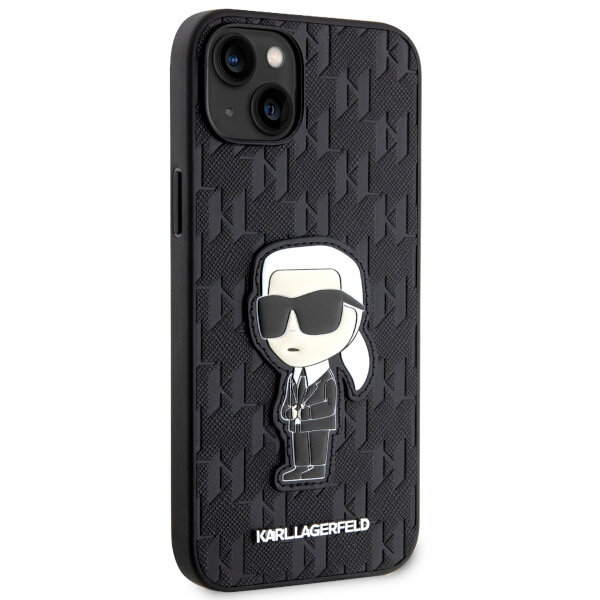 Etui Karl Lagerfeld KLHCP14MSAKHPKK iPhone 14 Plus 6.7" czarny/black Saffiano Monogram Ikonik Case