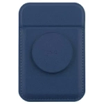 UNIQ Flixa magnetyczny portfel na karty z podpórką granatowy/navy blue