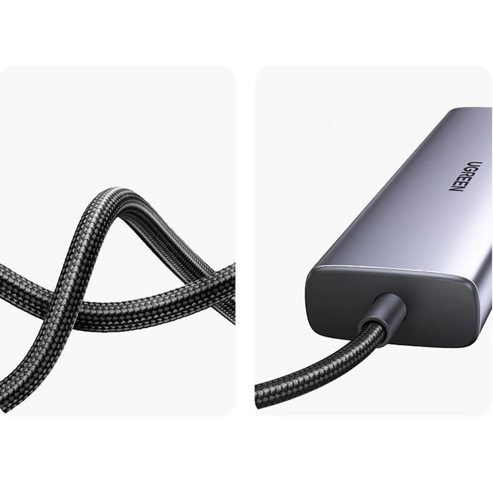 Adapter Hub UGREEN, USB-C do 2x USB 3.0, HDMI, RJ45, SD/TF 90568