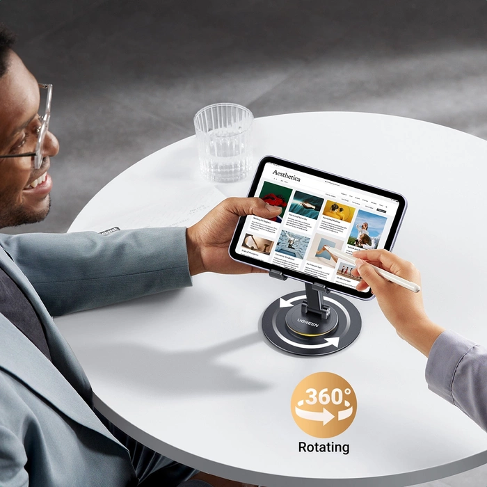 Podstawka na smartfon / tablet Ugreen LP805, obrotowa (czarna)