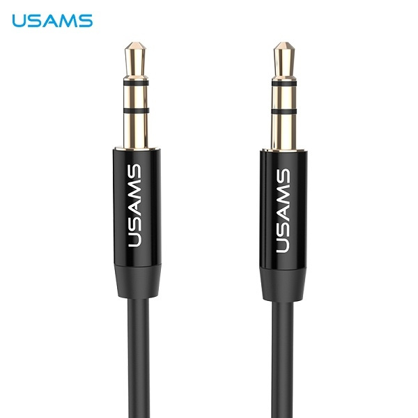 Adapter USAMS Jack 3,5m - Jack 3,5m Audio 1m YP101 YP-01 Czarny