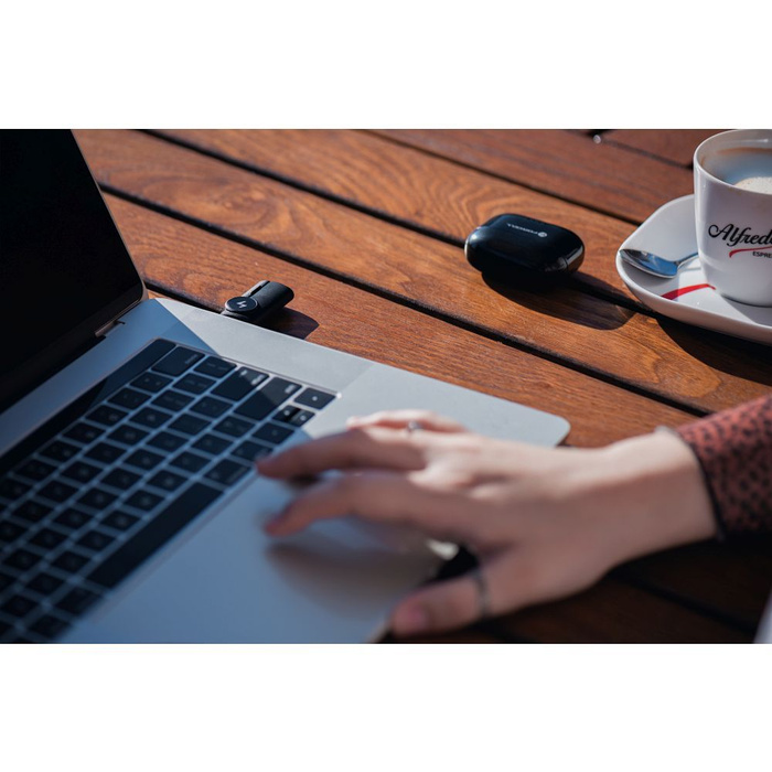 Słuchawki bezprzewodowe douszne Forcell F-Audio Super Clear Calls ANC + ENC + DONGLE czarne