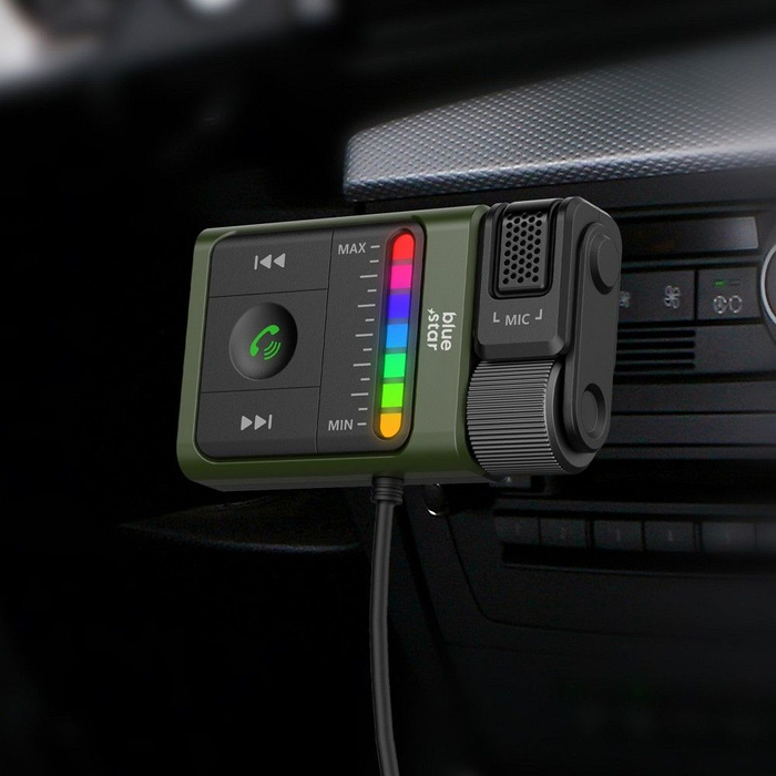 BLUE STAR transmiter FM bluetooth Equalizer BT64 czarny