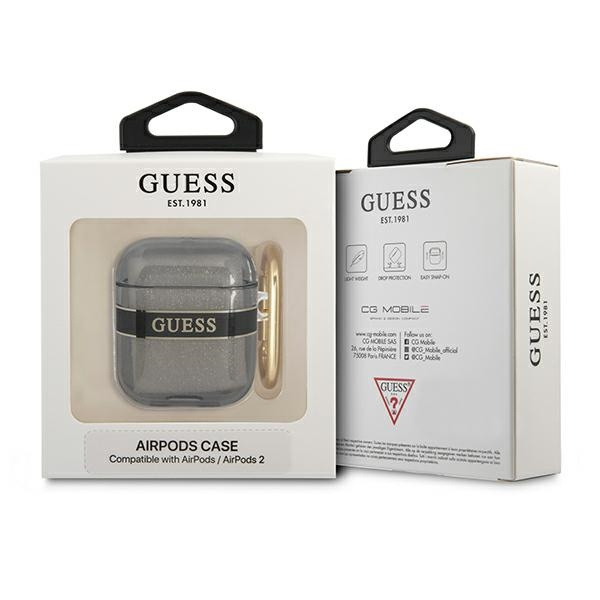 Etui GUESS Apple AirPods Cover Strap Collection Czarny Case