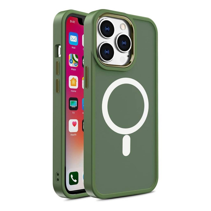 Etui Magnetyczne etui Color Matte Case do iPhone 15 Pro Max - zielony Case