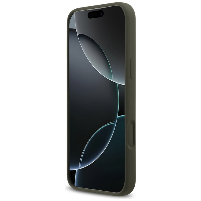 Etui Guess Silicone Triangle Logo        MagSafe do iPhone 17 Pro Max khaki