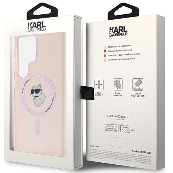 Etui Karl Lagerfeld KLHMS24LHFCCNOP S24 Ultra S928 różowy/pink hardcase IML Choupette MagSafe Case