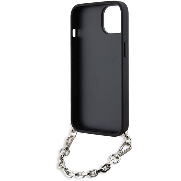 Etui Karl Lagerfeld KLHCP14SSACKLHPK iPhone 14 6.1" czarny/black hardcase Saffiano Monogram Chain Case