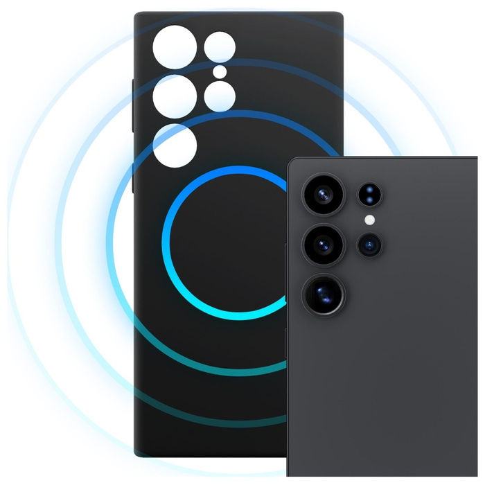 Etui 3MK Hardy MagSilicone do Samsung    Galaxy S24 Ultra czarny