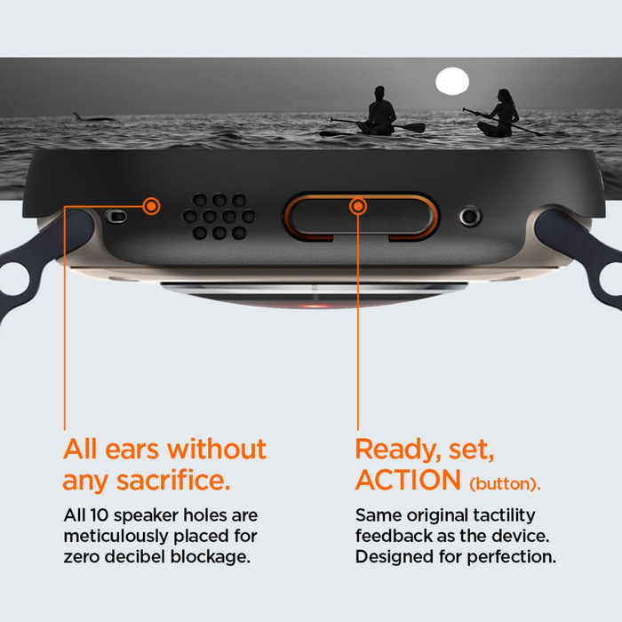 Etui Spigen Thin Fit 360 Apple Watch Ultra 49mm Ultra 2 Czarne