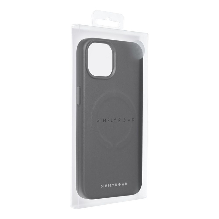 ROAR futerał LEATHER MAG kompatybilny z MagSafe do IPHONE 12 Pro Czarny