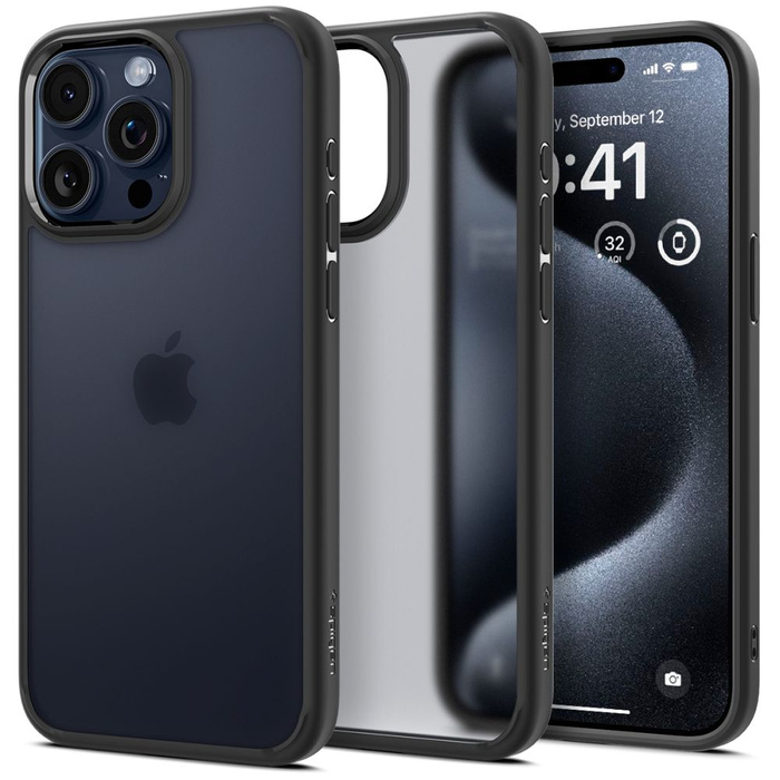 Etui iPhone 15 Pro Max Spigen Ultra Hybrid Frost Black Case
