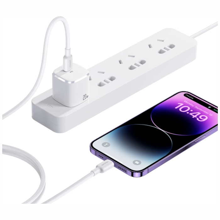 Kabel USAMS US-SJ610 U84 PD 20W USB-C do Lightning 1m biały