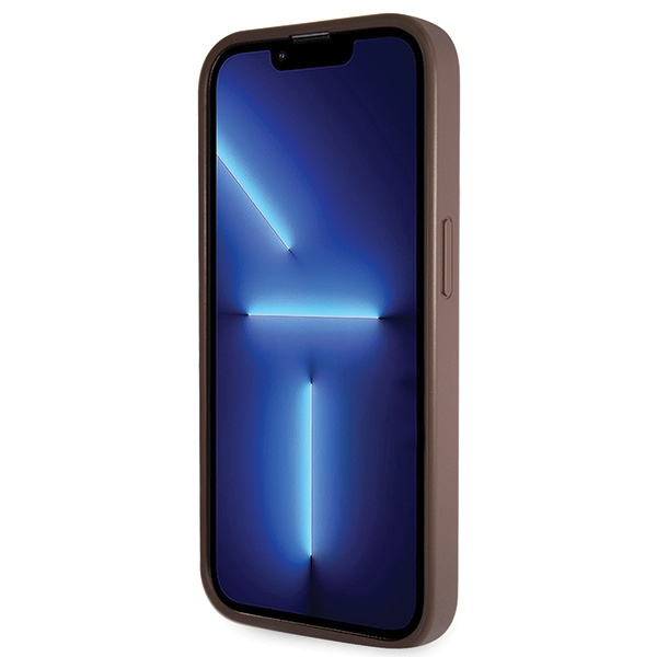 Etui Guess GUHCP14LP4TDSCPW iPhone 14 Pro 6.1" brązowy/brown hardcase Crossbody 4G Metal Logo Case