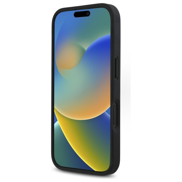 Etui BMW iPhone 16 6.1" czarny/black hardcase M Perforated Tricolor Detail Line