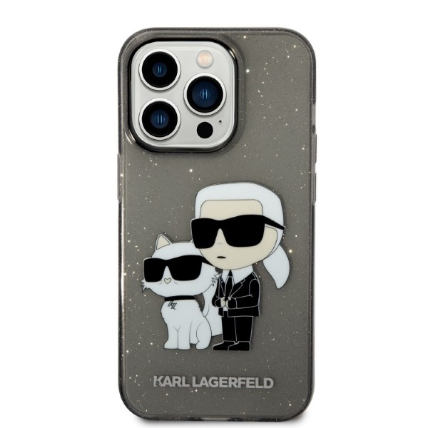 Etui KARL LAGERFELD Apple iPhone 14 Pro IML GLIT NFT Karl&Choupette Czarny Hardcase