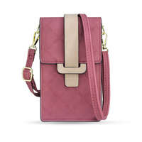 [PO ZWROCIE] Fancy Bag Case ręcznie robione etui wysokiej jakości torba torebka na smartfon z paskiem na ramię portfel ciemnoróżowy (model 1)