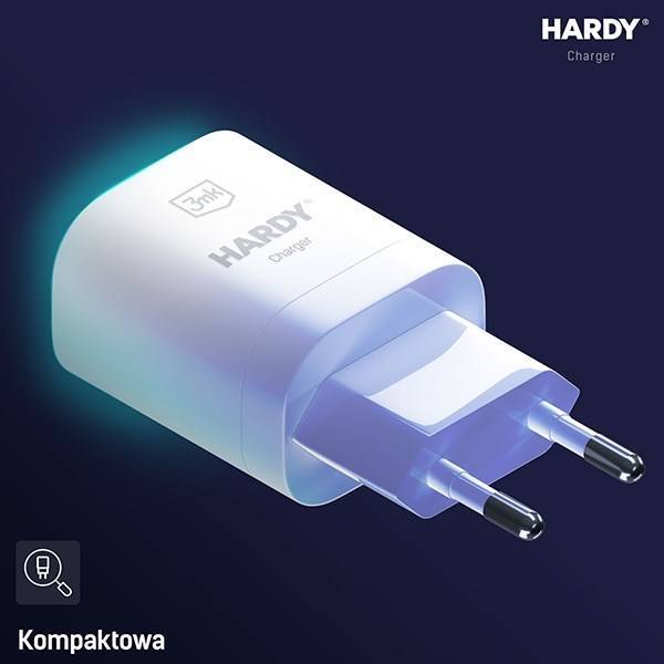 3MK Hardy GaN Charger 33W Power Delivery 1xUSB-C ładowarka sieciowa dedykowana dla Apple