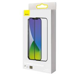 Baseus 2x Szkło hartowane 0,3 mm z ramką na cały ekran iPhone 12 Pro Max Czarny (SGAPIPH67N-KA01)