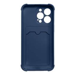 ETUI Card Armor Case etui pokrowiec do Samsung Galaxy S21+ 5G (S21 Plus 5G) portfel na kartę silikonowe pancerne etui Air Bag granatowy CASE