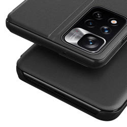 Eco Leather View Case elegancki futerał etui z klapką i funkcją podstawki Xiaomi Redmi Note 11T 5G / Redmi Note 11S 5G / Poco M4 Pro 5G  czarny
