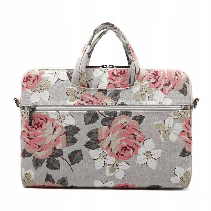 Etui CANVASLIFE Briefcase Laptop 15-16 White Rose Szare Case