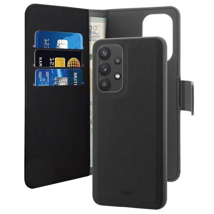 Etui PURO Wallet Detachable - Etui 2w1 Samsung Galaxy A33 5G (czarny)