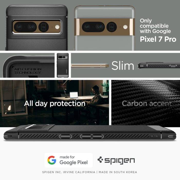 Etui Spigen Rugged Armor Google Pixel 7 Pro Matte Black