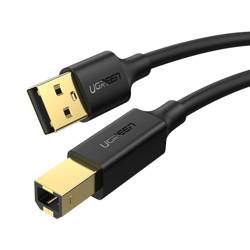 Kabel UGREEN USB-A USB-B Do Drukarki Pozłacany US135 1.5m Czarny