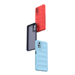Magic Shield Case etui do Xiaomi Redmi Note 11 Pro elastyczny pancerny pokrowiec burgundowy
