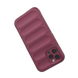 Magic Shield Case etui do iPhone 12 Pro elastyczny pancerny pokrowiec burgundowy