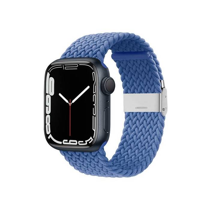 Pasek CRONG Apple Watch 42 / 44 / 45 mm Wave Band – Pleciony (niebieski)