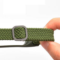 Strap Fabric opaska do Xiaomi Mi Band 6 / 5 / 4 / 3 pleciony materiałowy pasek bransoletka zielony