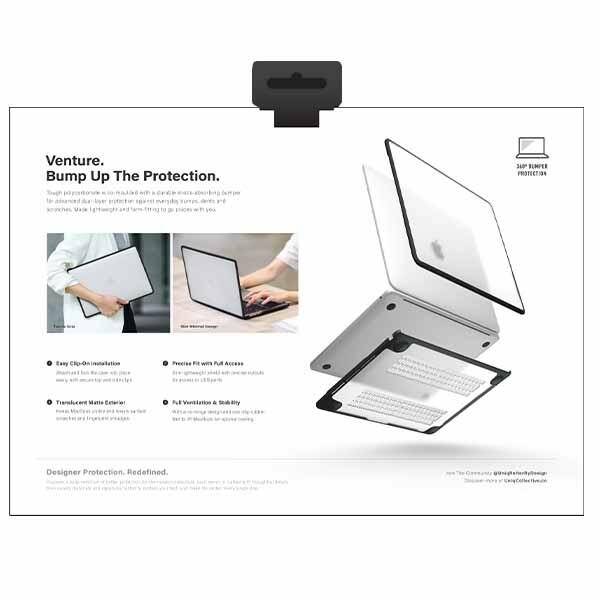 UNIQ etui Venture MacBook Air 13" (2018- 2022) czarny/midnight black