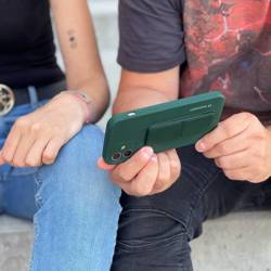 Wozinsky Kickstand Case elastyczne silikonowe etui z podstawką iPhone 13 Pro zielony